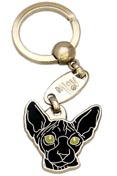 SPHYNX CAT BLACK - pet ID tag, dog ID tags, pet tags, personalized pet tags MjavHov - engraved pet tags online